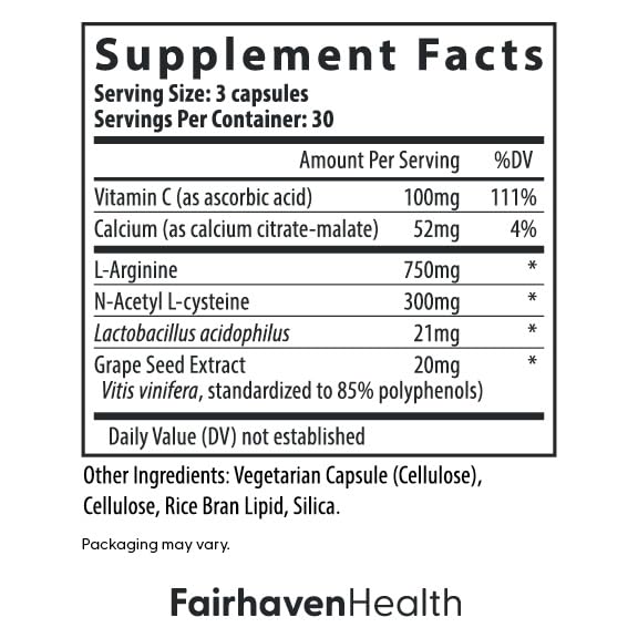 Fairhaven Health FertileCM Fertility Supplement for Women, Capsules - Fertile Cervical Mucus, Ovulation Cycle, Includes L-Arginine, N-Acetyl-Cysteine, Grape Seed Extract and Vitamin C - 90 Capsules Fairhaven Health uk supplements