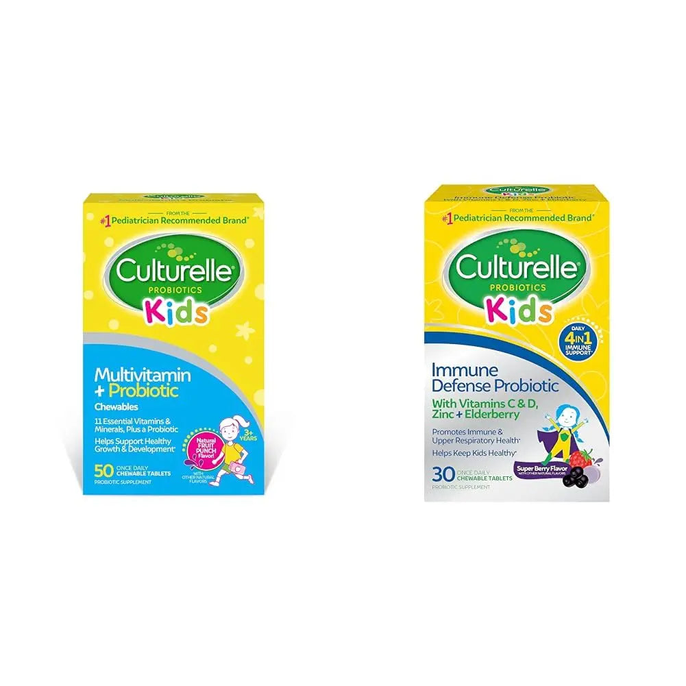 Culturelle Kids Complete Chewable Multivitamin + Probiotic for Kids & Immune Defense Probiotic with Vitamin C Culturelle uk supplements