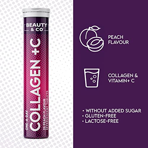 Collagen Effervescent - Marine Collagen & Vitamin C (2 Tubes) Beauty & Co uk supplements