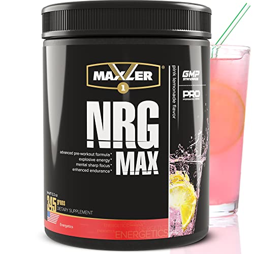 Maxler NRG MAX Pre Workout Powder with Taurine, L Citrulline Malate, Beta Alanine Creatine Maxler uk supplements