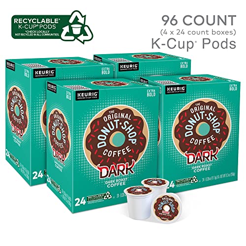 The Original Donut Shop Dark Coffee, Keurig Single-Serve K-Cup Pods, Dark Roast, 96 Ct The Original Donut Shop uk supplements
