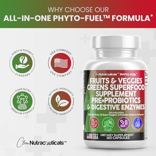 Fruits and Veggies Supplement Reds & Green Superfood - A Natural Balan Clean Nutraceuticals uk supplements