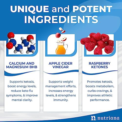 Keto BHB Exogenous Ketones for Men & Women - Keto Supplements for Mental Clarity Nutriana uk supplements