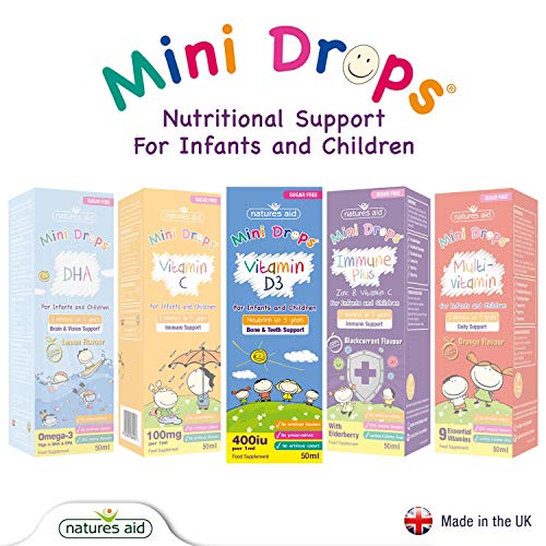 Natures Aid Vitamin D3 Mini Drops for Infants and Children, Sugar Free, 50ml natures aid uk supplements