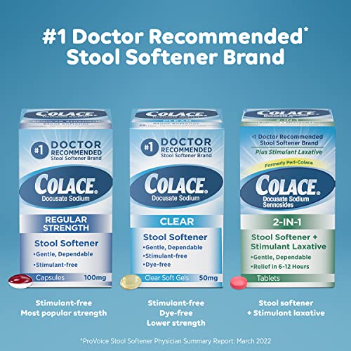 Colace 2-In-1 Stool Softener & Stimulant Laxative Tablets, Gentle Constipation Relief in 6-12 Hours Colace uk supplements