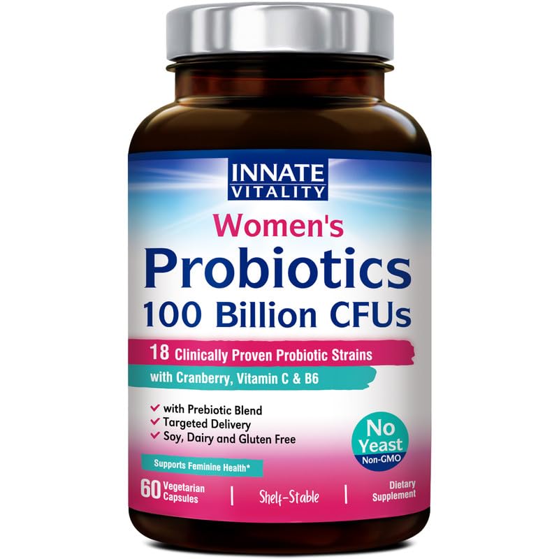 Innate Vitality Women’s Probiotics, 100 Billion CFUs 18 Strains, with Cranberry, Vitamin C Innate Vitality uk supplements