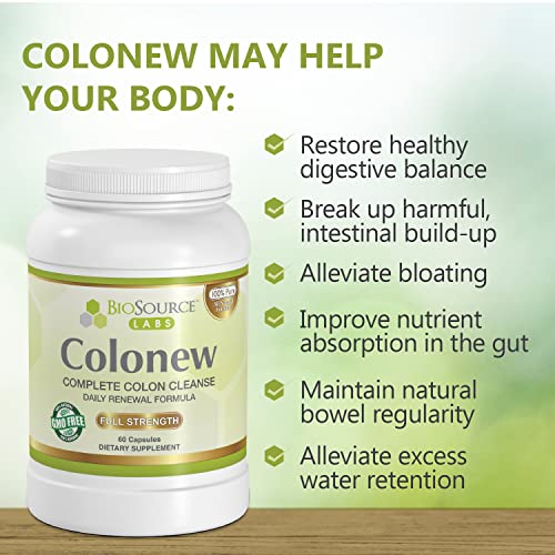 BioSource Labs Colonew Complete Colon Cleanse Natural Detox Supplement for Daily BioSource Labs uk supplements
