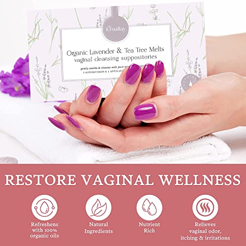 Femallay Organic Lavender and Tea Tree Oil Vaginal Cleansing Suppositories for Hygiene Femallay uk supplements