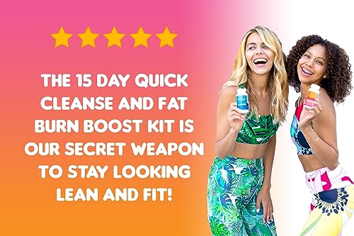 SkinnyBoost Fat Burn & 15 Day Quick Cleanse KIT-Vegan Capsules, Easy to Use: Detox SkinnyBoost uk supplements