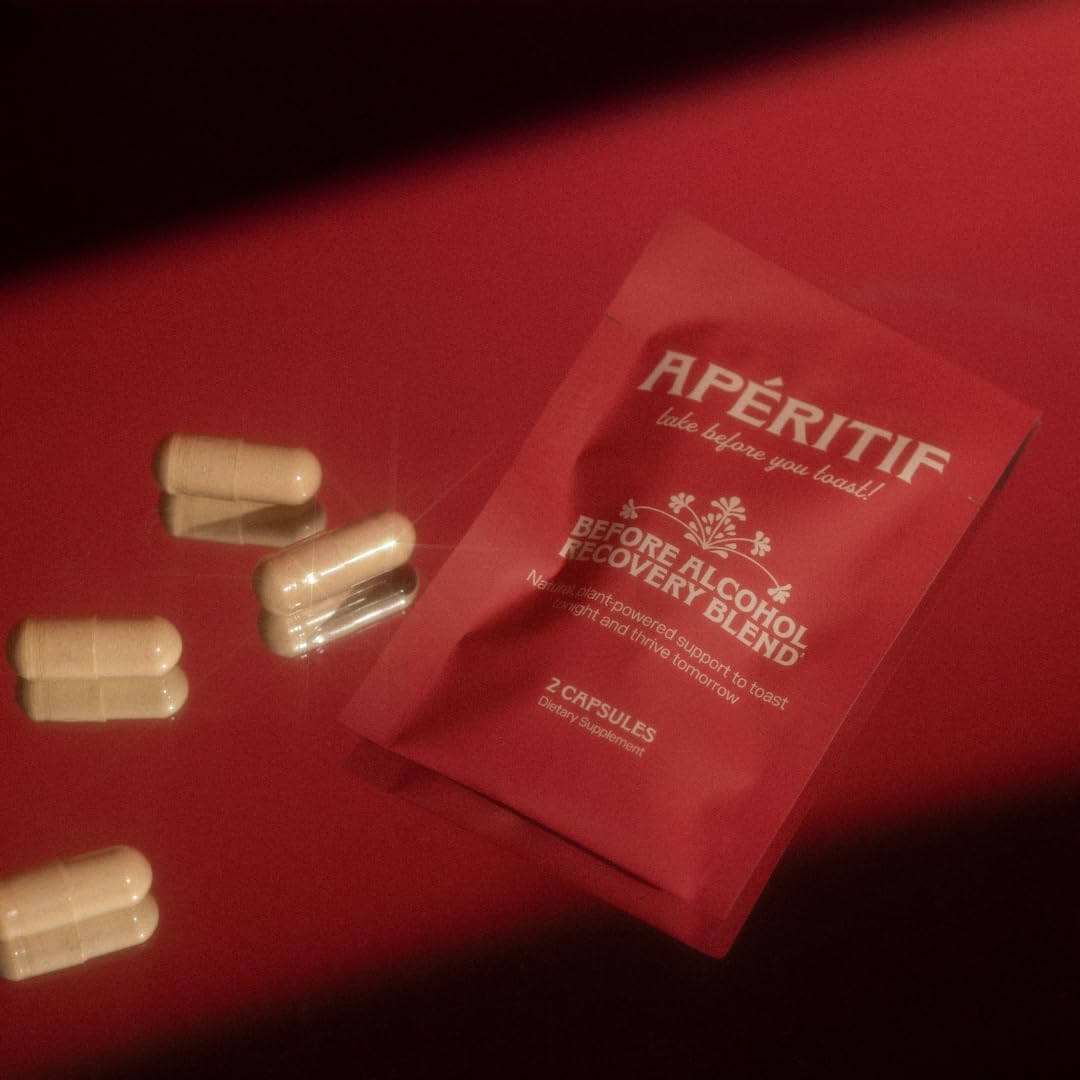 Apéritif Before Alcohol Recovery Supplement - DHM (Dihydromyricetin), Milk Thistle, Turmeric & B Vitamins - Hydration & Liver Support for Morning Clarity Apéritif Health uk supplements