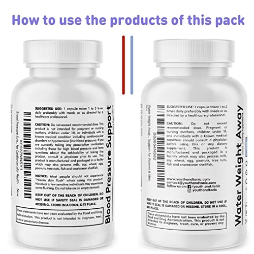 Youth & Tonic Daily Water Weight Away Pills and Blood Pressure Support Supplements/Natural Youth & Tonic uk supplements