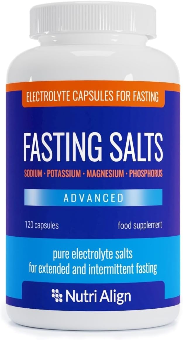 Nutri-Align Fasting Salts Electrolytes Advanced, 120 Capsules | Sodium Potassium Magnesium Phosphorus | Pure Fasting Electrolytes | Sugar Free & Filler Free Nutri-Align uk supplements