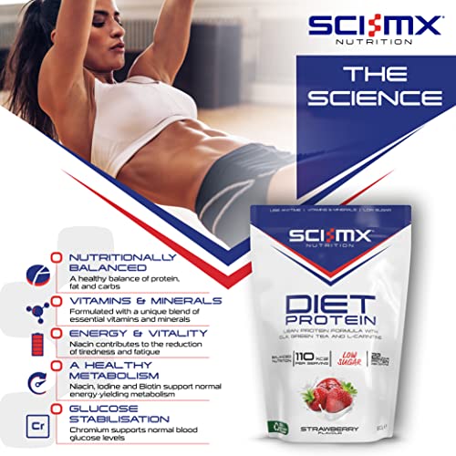 SCI-MX Diet Protein, High Protein, Low Sugar, Low Fat Lean Protein Formula Powder with Added CLA SCI-MX uk supplements