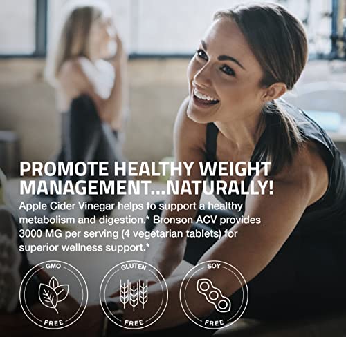 Bronson Apple Cider Vinegar 3000 MG per Serving Extra Strength - Non-GMO, 200 Vegetarian Bronson uk supplements