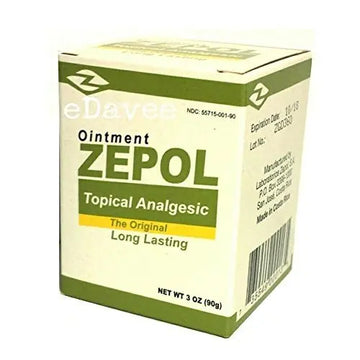 ZEPOL Analgesic Ointment 3oz Muscle Joint Pain Aches Backache Sprains Zepol uk supplements