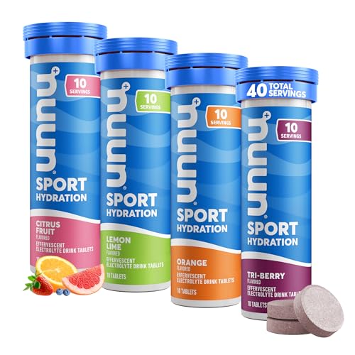 Nuun Sport Electrolyte Tablets for Proactive Hydration, Mixed Citrus Berry Flavors, 4 Pack Nuun uk supplements