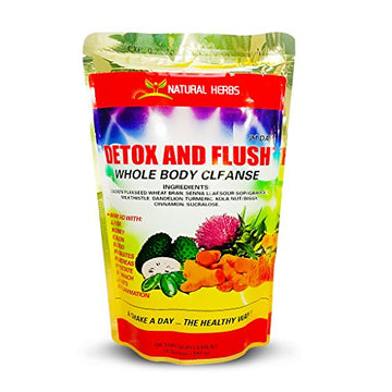 NELCIA'S NATURAL HERBS- DETOX & FLUSH, Whole Body Cleanse in 21 Days- Dietary NATURAL HERBS uk supplements