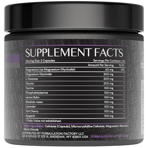 The Night Before 10-in-1 Midnight Maximizer Sleep Aid, Stress Relief, Cognition, Relaxation, Recovery, Focus, Magnesium Glycinate, L-Theanine & More, (120 Capsules – 2 Month Supply) Formulation Factory uk supplements