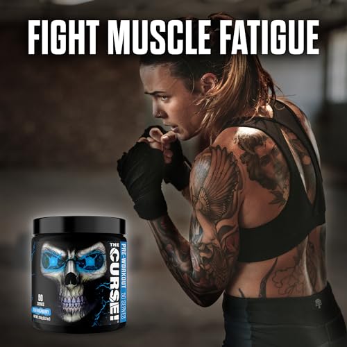 JNX SPORTS The Curse! Pre Workout Powder - Blue Raspberry 50 Servings | Preworkout JNX SPORTS uk supplements