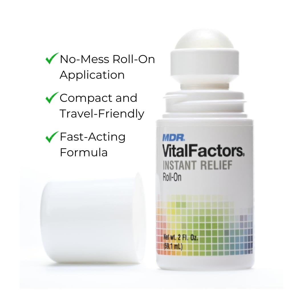 MDR Instant Relief Roll-On – Fast-Acting Topical Pain Relief for Muscle, Joint & Back Comfort – Cooling Sensation with Menthol & Essential Oils – 2 fl oz MDR uk supplements