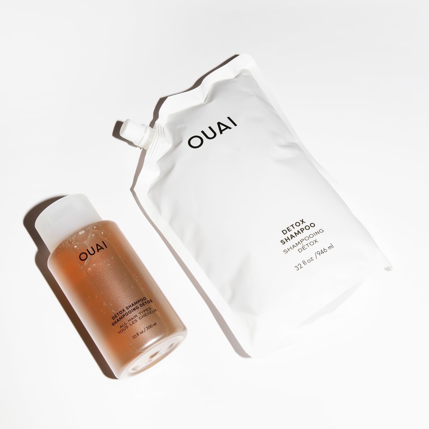 OUAI Detox Shampoo Refill - Clarifying Shampoo for Build Up, Dirt, Oil, Product and Hard Water - Apple Cider Vinegar & Keratin for Clean, Refreshed Hair - Sulfate-Free Hair Care (32 oz) OUAI uk supplements