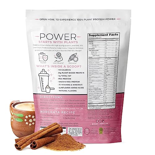 One Sol Lean Plant Protein Powder Horchata, Low Carb, Gluten Free One Sol uk supplements