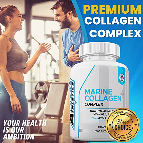 Marine Collagen 1000mg - Type 1 Hydrolysed Collagen - Enhanced with Hyaluronic Acid, Vitamin C Freak Athletics uk supplements