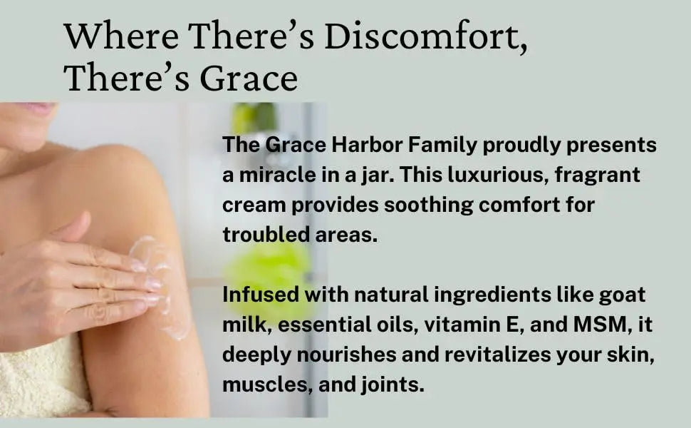 Grace Harbor MSM Cream – Variety 3 Pack – Daily Skin, Joint and Muscle Rub – Best Goat Milk Unscented Baby Lotion for Severly Dry Skin – Therapeutic Essential Oils and Fragrance Free – 4 oz Grace Harbor International uk supplements