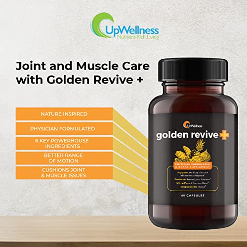 UpWellness Golden Revive + Joint Support with Quercetin, Magnesium, and Turmeric UpWellness Nutrient-Rich Living uk supplements