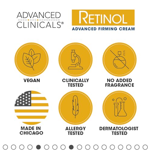 Advanced Clinicals Retinol Cream. Value Set- Two spa size 16oz bottles with pump Advanced Clinicals uk supplements