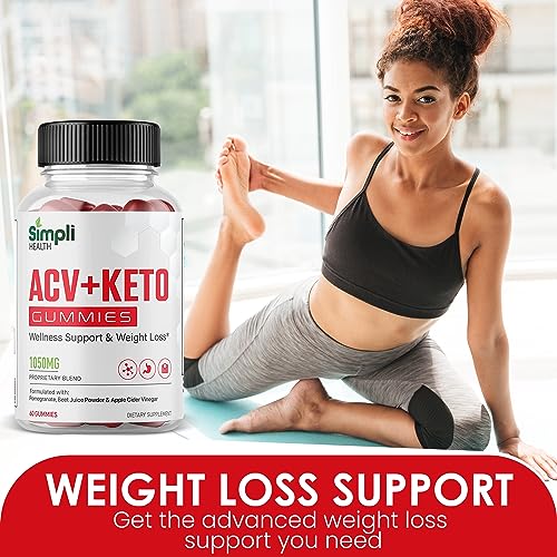 Nutrocell Simpli Health ACV Ketos Gummies Keto Apple Cider Vinegar 1050mg Nutrocell uk supplements