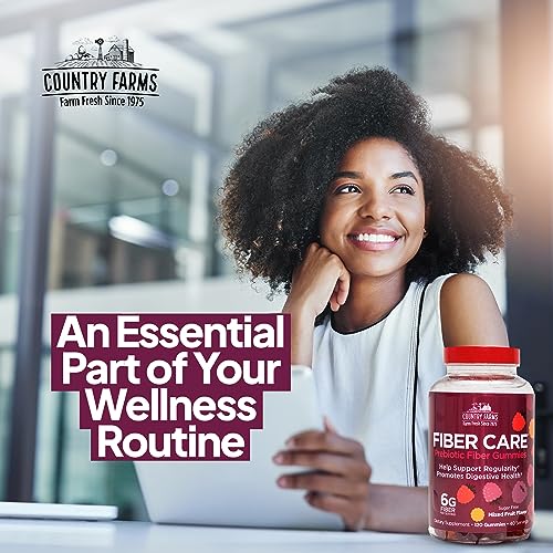 Country Farms Fiber Care Prebiotic Gummies, 6g of Fiber Per Serving, FOS from Beets Country Farms uk supplements