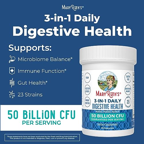 Mary Ruth's 3 in 1 Digestive Health Probiotic, 30 CT MaryRuth Organics uk supplements