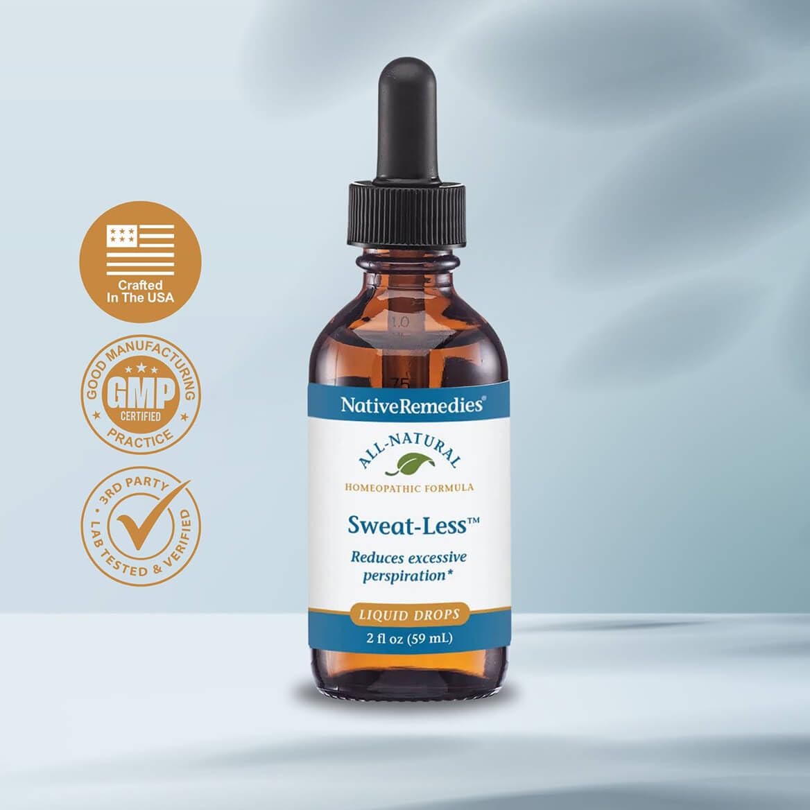 Native Remedies Sweat-Less - Natural Homeopathic Formula for Excessive Sweating, Perspiration and Clamminess - 59 mL Native Remedies uk supplements
