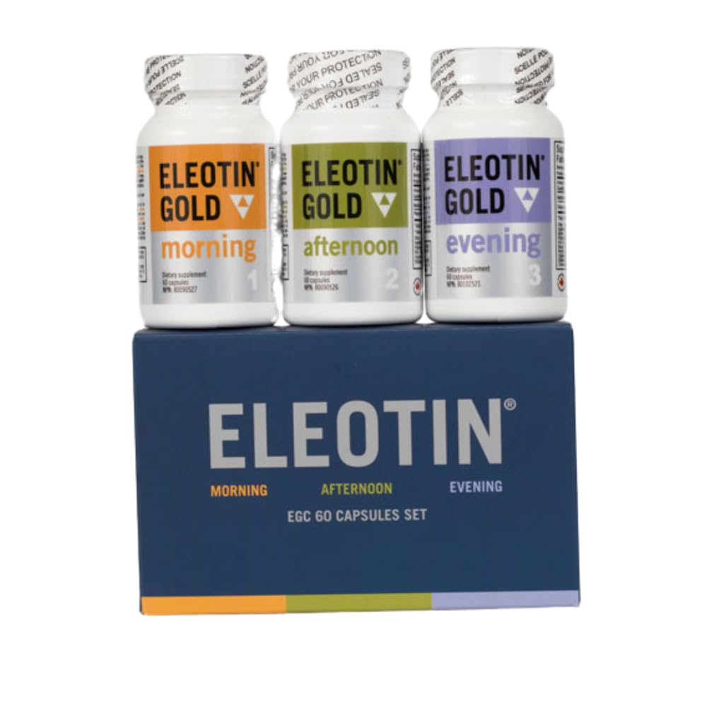 Eleotin Gold Capsules Value Pack Set for Balanced Metabolic Health | Healthy Circulation | Premium Herbal Ingredients | 3 Bottles of Different Formula | 60 Capsules Each Eleotin uk supplements