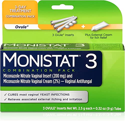 Monistat 3 Vaginal Antifungal Combination Pack - 3 Each, Pack of 2 Monistat uk supplements