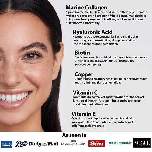 Hydrolysed Marine Collagen 700mg with Hyaluronic Acid, Vitamin C, Vitamin E, Copper & Biotin G R O U N D E D COFFEE SCRUB uk supplements