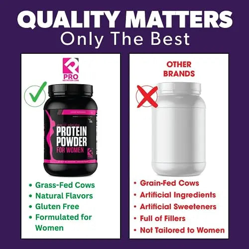 Whey Protein Powder for Women - Supports Lean Muscle - Low Carb - Gluten Free - Grass Fed & rBGH Hormone Free (Creamy Vanilla, 2 lb) PRO NUTRITION LABS uk supplements