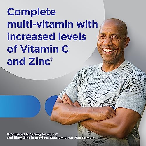 Centrum Silver Men's 50+ Multivitamin with Vitamin D3, B-Vitamins, Zinc for Memory Centrum uk supplements