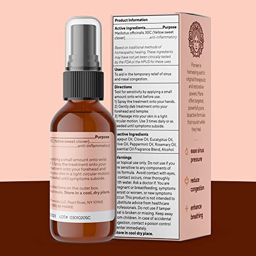 Breathe Blend Essential Oil Sinus Spray | Best Therapeutic Grade Essential Oils for Sleep Marie Originals uk supplements