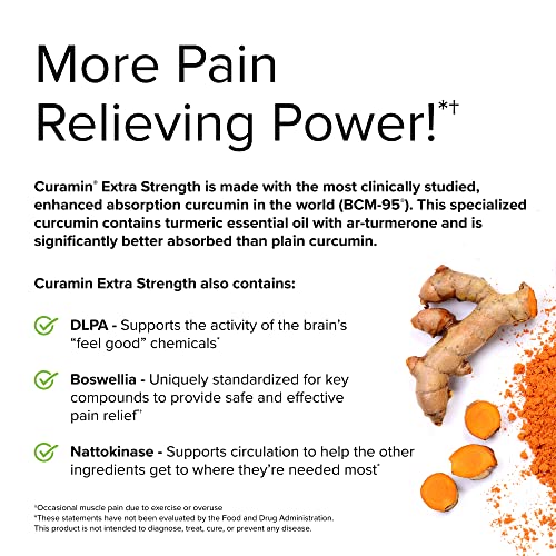 Terry Naturally Curamin Extra Strength - 120 Tablets - Non-Addictive Pain Relief Supplemen Terry Naturally uk supplements