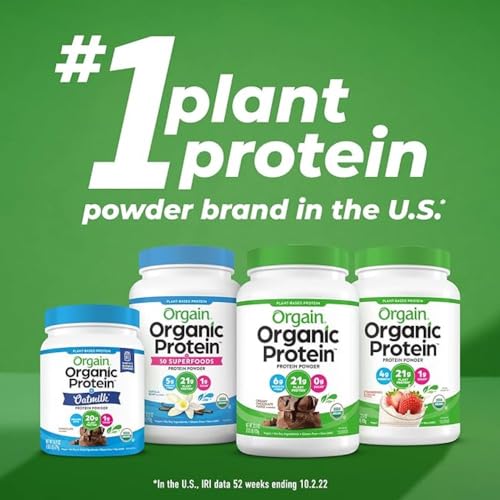 Orgain Organic Unflavored Vegan Protein Powder, Natural Unsweetened - 21g Plant Based Orgain uk supplements