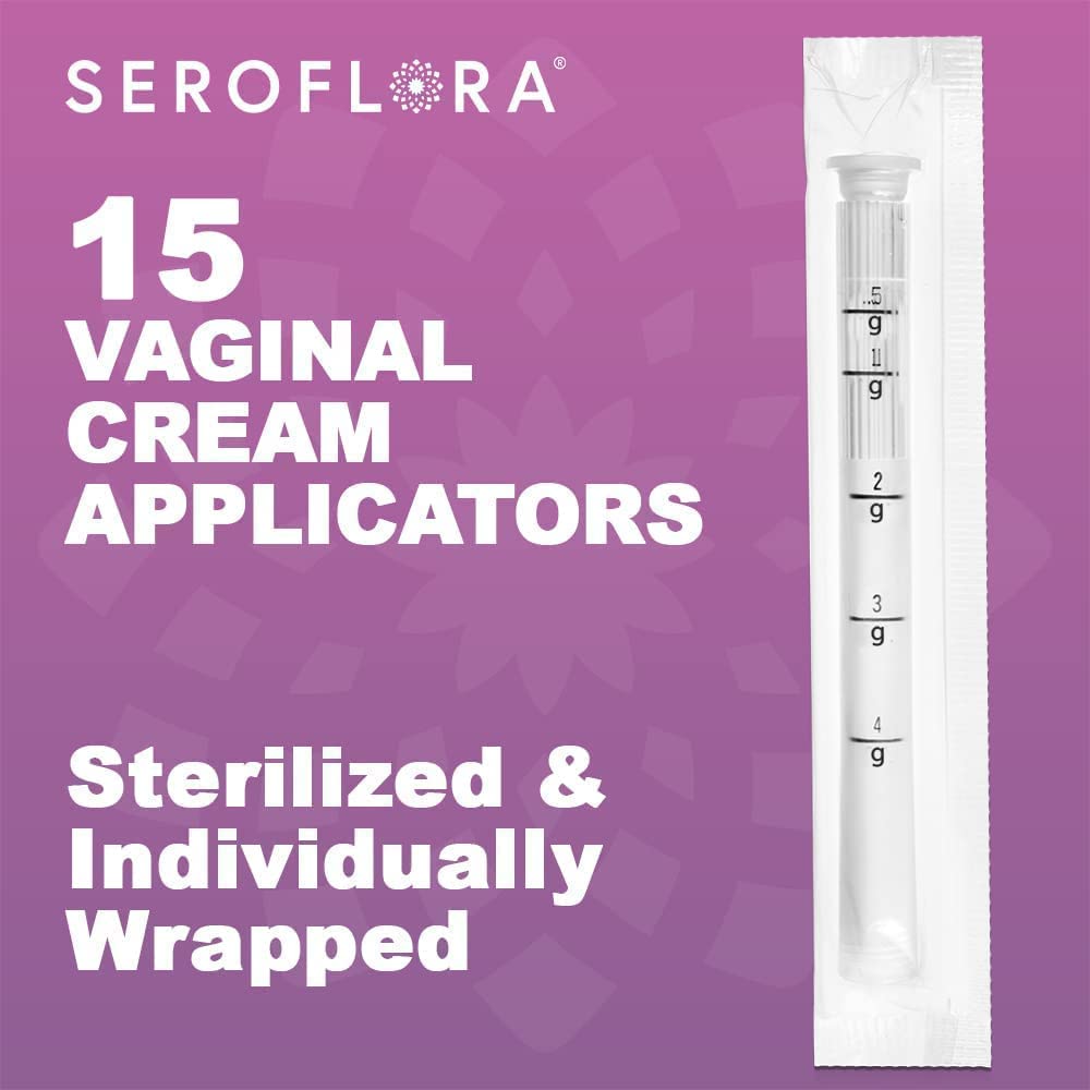 Seroflora Disposable Plastic Vaginal Applicators - Threaded End to Fit OTC Gels, Lubes or Creams Products SEROVERA uk supplements
