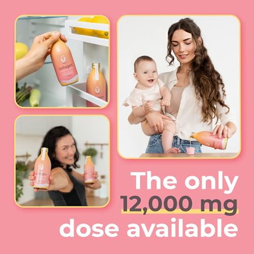 Collagen Supplements for Women, Highest-Dose 12000mg Liquid Collagen Peptides, Bovine Collagen Healu uk supplements
