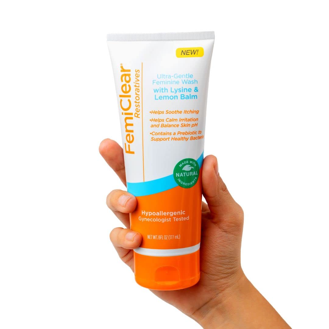 FemiClear® Restoratives Ultra-Gentle Feminine Wash, Made with Lysine & Lemon Balm, Natural Ingredients FemiClear uk supplements