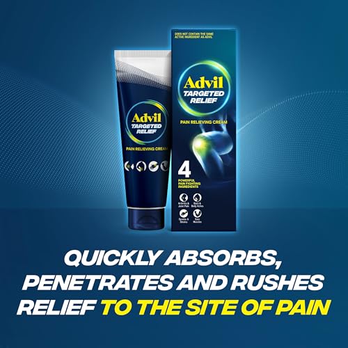 Advil Targeted Relief Pain Relieving Cream, Up to 8 Hours of Powerful Relief of Minor Arthritis Pain, Joint Pain, Lower Back Pain and Muscle Pain - 4 oz Advil uk supplements