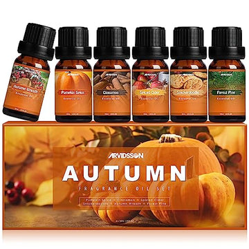 Autumn Fragrance Oil Set, Premium Fall Essential Oils for Diffuser and Candle Making -Cinnamon ARVIDSSON uk supplements