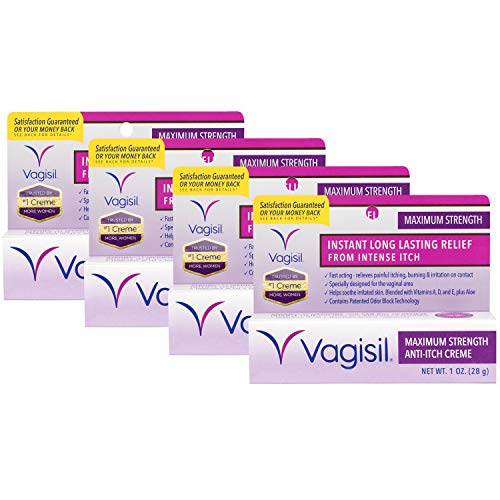 Vagisil Maximum Strength Feminine Anti-Itch Cream with Benzocaine for Women, Helps Relieve Yeast Vagisil uk supplements
