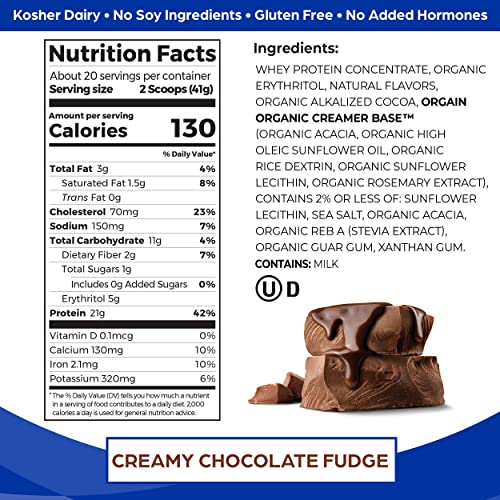 Orgain Whey Protein Powder, Creamy Chocolate Fudge - 21g Grass Fed Dairy Protein Orgain uk supplements