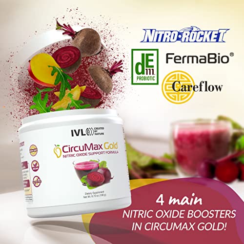 IVL - CircuMax Gold - Nitric Oxide Supplement Powder Boost - Organic Beets - Beetroot IVL uk supplements